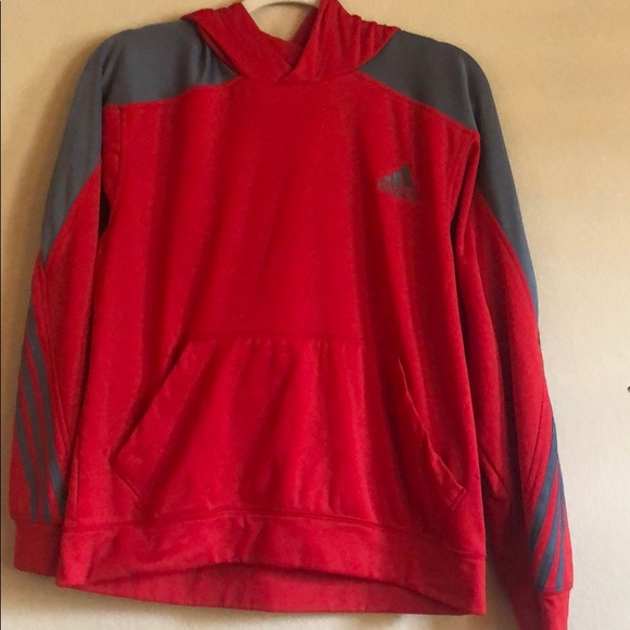 Adidas red and gray men sweatshirt